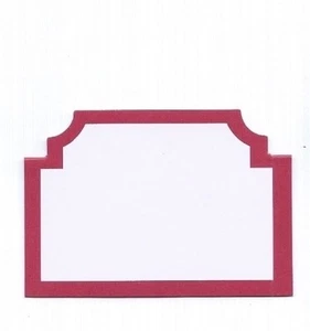 Place Cards by Recollections Pack of 24 White Red Trim Foldout Self-Standing - Picture 1 of 1