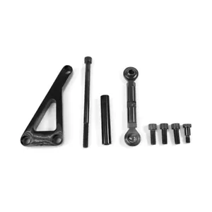 Long Water Pump Alternator Bracket SBC 262-400ci Aluminum Pass/Side Mount Black - Picture 1 of 3