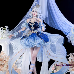 Genshin Impact Furina Cosplay Costume Focalors Women Girl Dance Dress Halloween - Picture 1 of 12