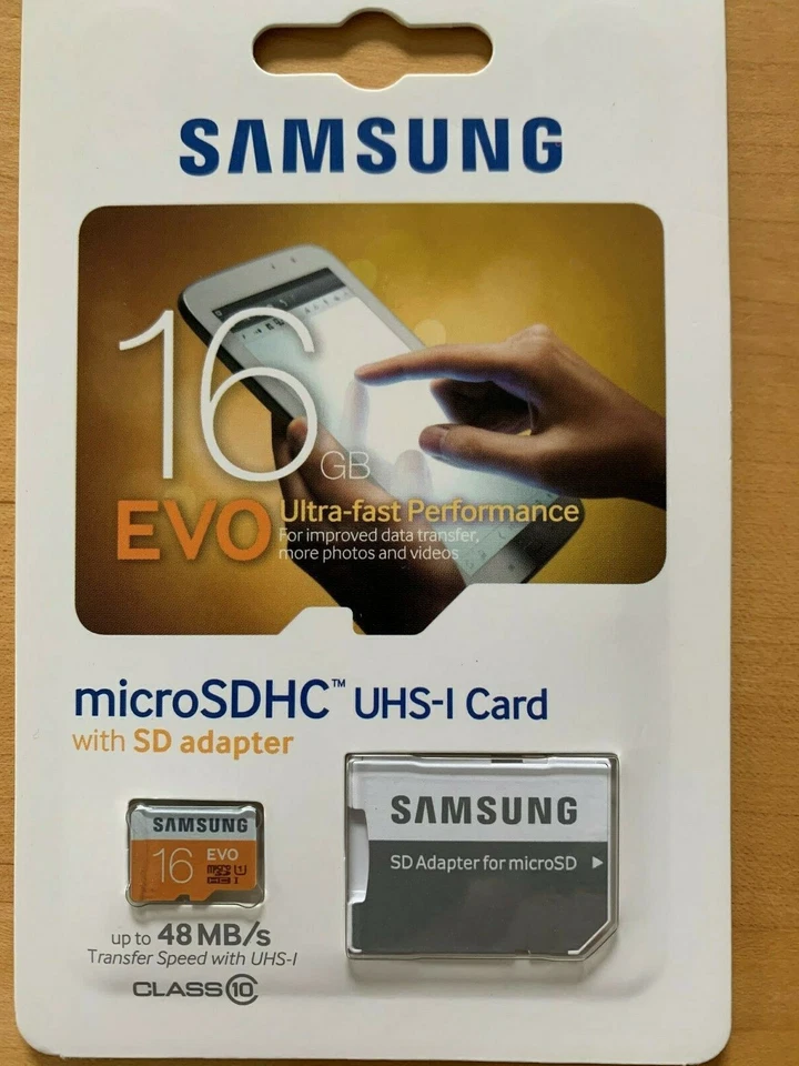 Samsung MicroSDHC EVO Memory Card w/ Adapter 16GB - Image 1 of 2