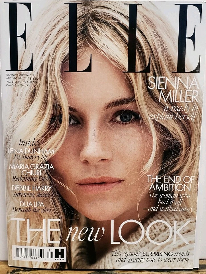 Elle Nov 2019 Sienna Miller The New Look (digest size) FREE SHIPPING CB Foto 1 de 1
