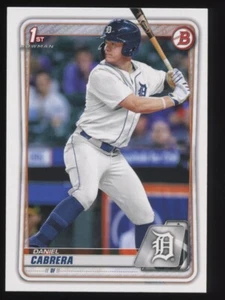 Bowman Draft 2020 #BD-62 Daniel Cabrera base de papel cantidad disponible Tigres - Imagen 1 de 2