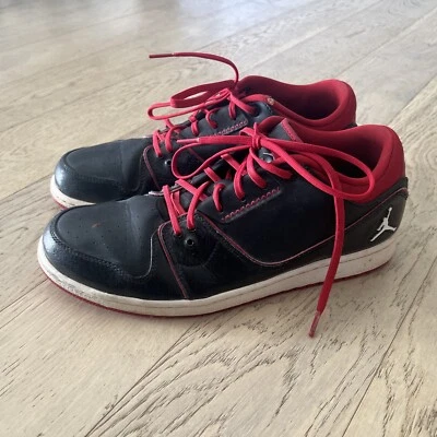 Air Jordan 1 Flight 2 Bajo Negro Blanco Gimnasio Rojo Hombre 654465 0 Talla 11.5 Foto 1 de 4