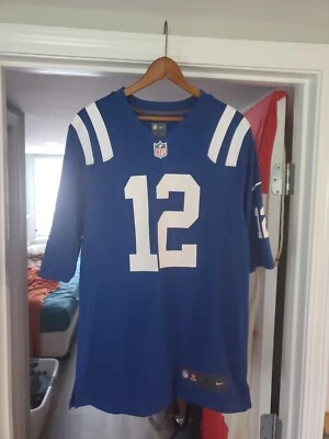 Camiseta Nike Indianapolis Colts Andrew Luck #12 NFL On Field azul talla S para hombre Foto 1 de 4
