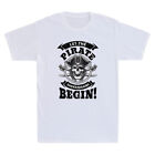 Let The Pirate Shenanigans Begin Party Funny Pirate Skull Graphic Men's T-Shirt