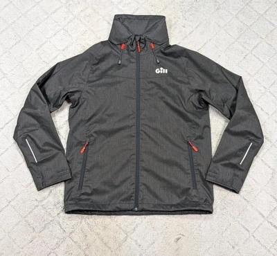Gill Pilot Jacket Mens M Gray Graphite Waterproof Lightweight Hooded Sailing - Image 1 of 4
