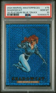 2024 Marvel Masterpieces '92 Platinum #75 Shadowcat Blue Traxx PSA 10 - Picture 1 of 2