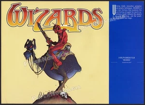 WIZARDS - Promoción/póster original 1976 Trade AD _ Ralph Bakshi _ William Stout - Imagen 1 de 1