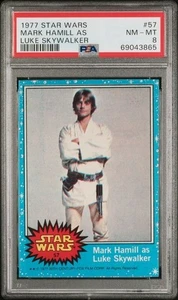 1977 Topps Star Wars Mark Hamill as Luke Skywalker #57 PSA 8 0y8e - Picture 1 of 2