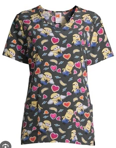 SCRUB TOP MINIONS DESPICABLE ME TAGLIA 2XL NUOVO PERFORMANCE STRETCH ULTRA MORBIDO NUOVO CON ETICHETTE - Foto 1 di 3