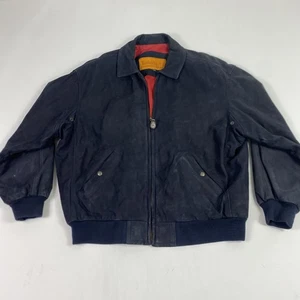 Chaqueta de Colección Timberland Weathergear Para Hombres XL Cuero de Vaca Bombardero Corea Años 90 - Imagen 1 de 12