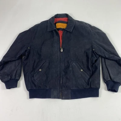 Vintage Timberland Weathergear Jacket Mens XL Cowhide Leather Bomber Korea 90s - Image 1 of 4