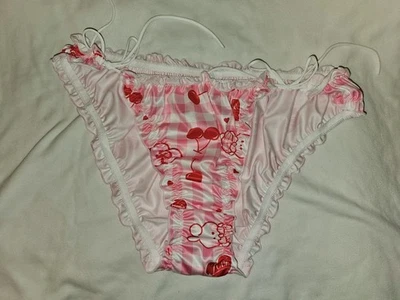 Vintage Girly String Bikini Panties. Size Large - Image 1 of 4