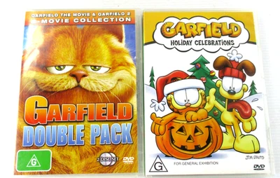 Paquete doble de DVD de películas y celebraciones navideñas de Garfield y Garfield PG PAL R4 Foto 1 de 4