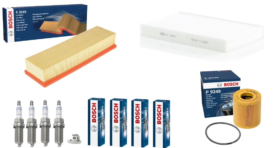 Citroen Service Kit Fits C2 JM_ 1.6 VTS Bosch Air Oil Cabin Filter Spark Plugs - Image 1 of 4