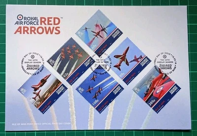 Isle of Man 2014 Royal Air Force RAF Red Arrows FDC - Image 1 of 2