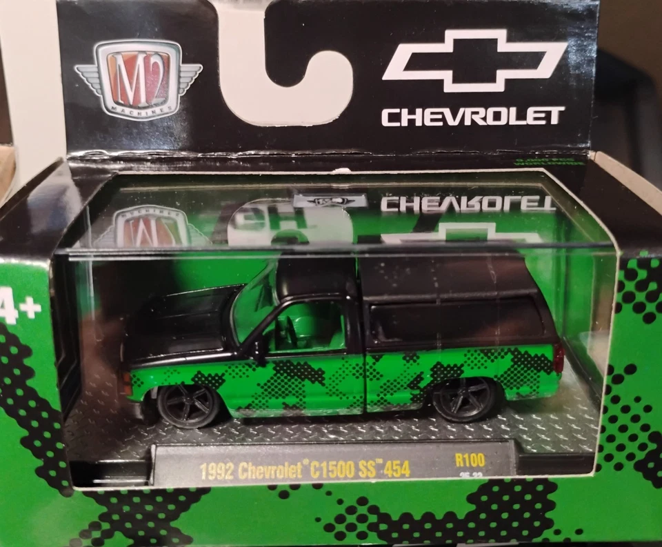 New 2025 M2 1/64th Chevy and Dodge Pickup Trucks, Square body syndicate, SRT - Image 1 of 1