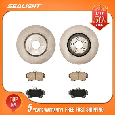 For 2001-2002 2004-2008 Chrysler PT Cruiser Brake Front Ceramic Rotor & Pads Kit — 第 1/4 张图片