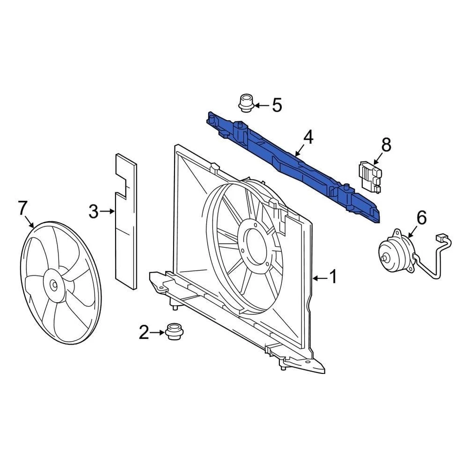 For Toyota Corolla iM 17-18 Toyota Front Upper Engine Cooling Fan Shroud Foto 1 de 1