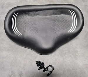 Oversized Bike Seat, Bicycle Seat for Women Men Extra Comfort Black Noseless - Picture 1 of 5