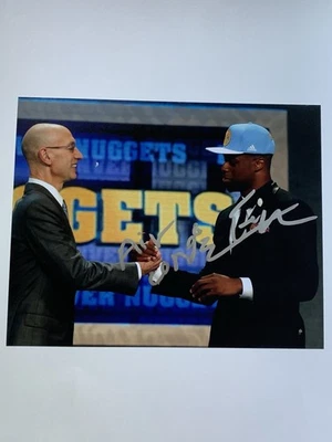 伊曼纽尔·穆迪签名亲笔签名 8 x 10 照片签名丹佛掘金队“刚果航空公司” — 第 1/3 张图片