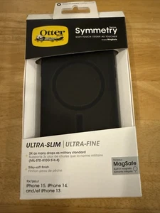 OtterBox SYMMETRY SERIES Soft Touch Case for iPhone 15, 14 and 13 - Black NIB - Picture 1 of 4