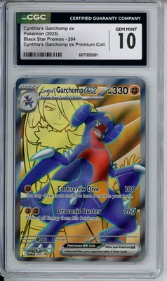 CGC 10 Cynthia's Garchomp EX Black Star Promo 204 Destined Rivals Pokemon Card - Image 1 of 2