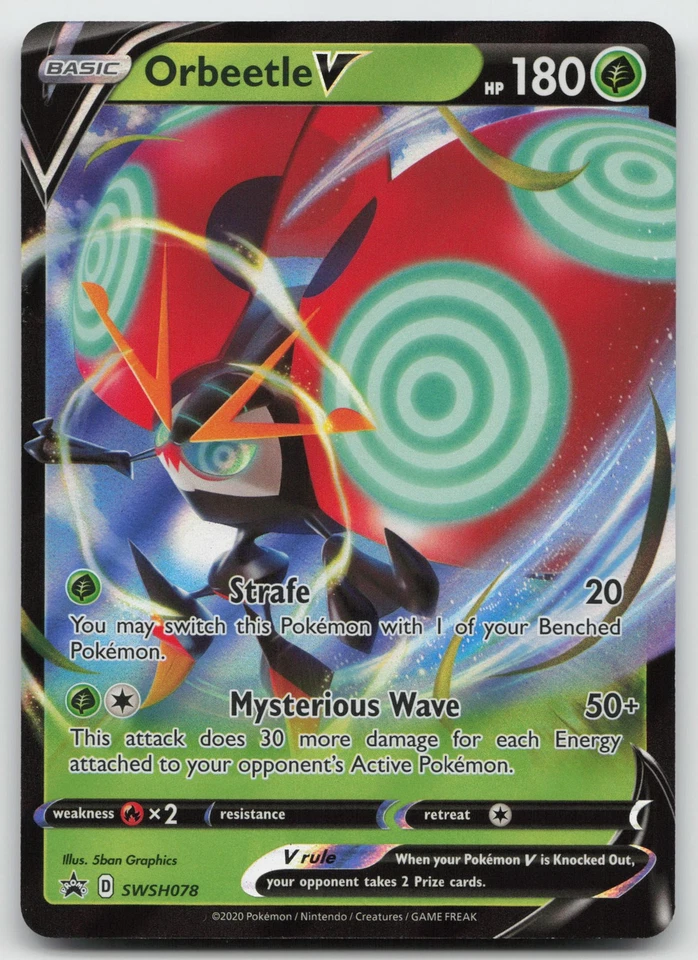 Orbeetle V Promo Holo SWSH: Sword & Shield Promo Cards SWSH078 NM - Image 1 of 2