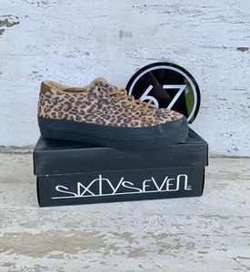 NUEVO EN CAJA Zapatos de Diseñador Natural SixtySeven Challenger’s Line Leopardo NUEVO - Imagen 1 de 12