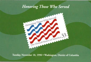 #3331 FD Event Program 33c Honoring Those Who Served w/#3174 Stamps - Picture 1 of 1
