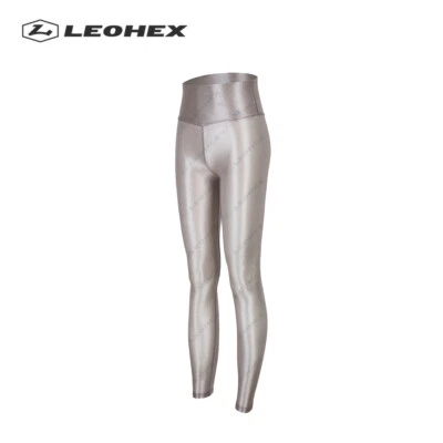 Leohex Mujeres Brillante Transparente Cintura Alta Leggings Fitness Deporte Correr Pantalones Foto 1 de 4