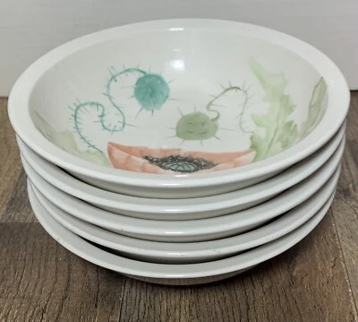 5 frescas sopas o ensaladeras pintadas a mano únicas vintage flores cactus 🌵 Foto 1 de 4
