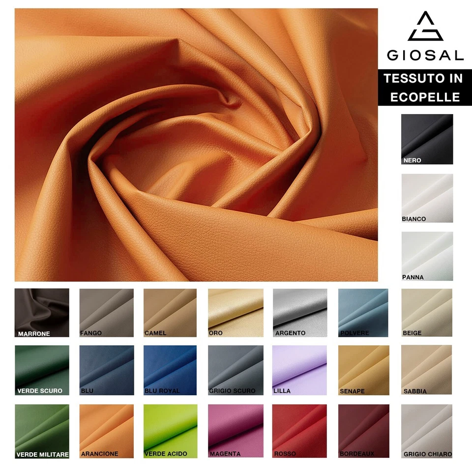 Tessuto Al Metro Ecopelle Finta Pelle SimilPelle Rivestimento Tappezzeria - Immagine 1 di 1