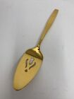 Golden Modern Living Pie Server Rogers Cutlery Stainless USA Gold Electroplate