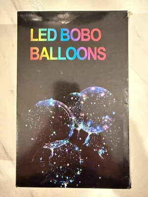 Globos BoBo con luz LED de 12 piezas globo burbuja transparente de 20" Foto 1 de 3