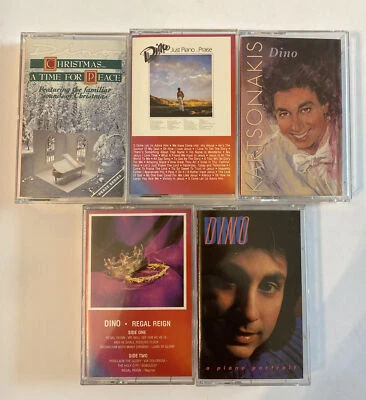 Dino Kartsonakis 5 CASSETTES Just Piano, Portrait, Regal Reign, Christmas Peace  - Image 1 of 4