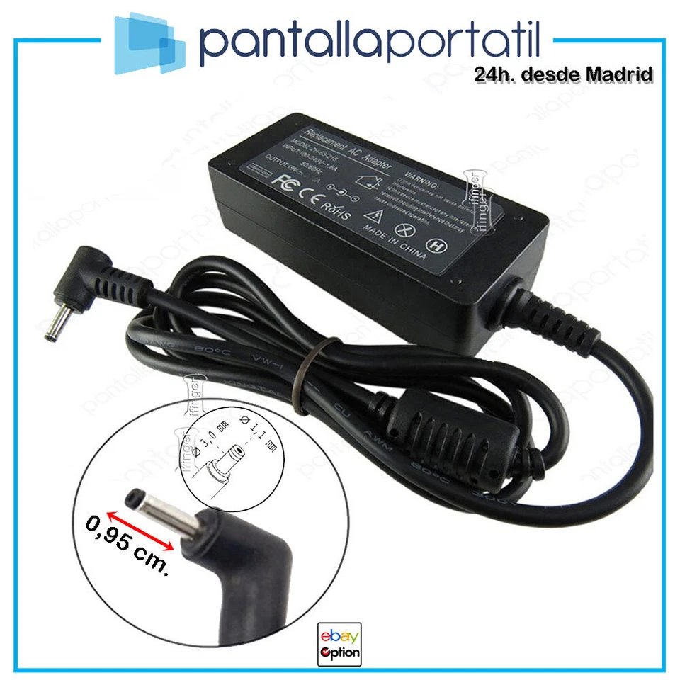 Cargador de portatil compatible para ACER SPIN 5 SP513-51-57TP 19V 3.42A 3.0x1.1 - Imagen 1 de 1