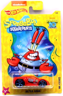 Hot Wheels 2018 Bob Esponja Pantalones Cuadrados #6 Ultra Rage Rojo Azul OH5spk's Foto 1 de 4