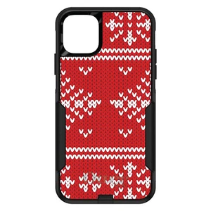 OtterBox Commuter for Apple iPhone (Pick Model) Red White Ugly Christmas Sweater - Picture 1 of 23
