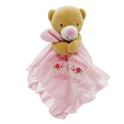 Manta de seguridad rosa Baby Starters Lovey Bear Thank Heaven for Little Girls Toy Foto 1 de 4