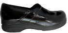 Skechers Tone-ups 38825 womens Black Glossy Shoes Nurses Professional Clogs~8