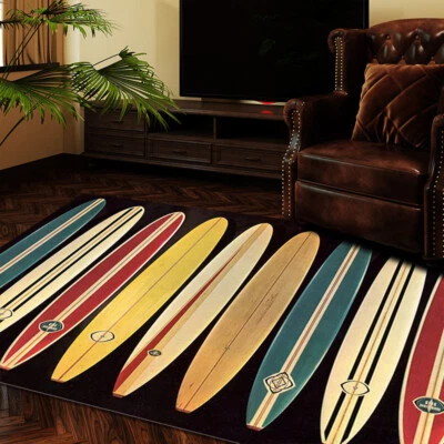 Tabla de Surf Colorida Alfombra Gruesa y Suave Dormitorio Alfombra Decorativa Alfombra Puerta Foto 1 de 4