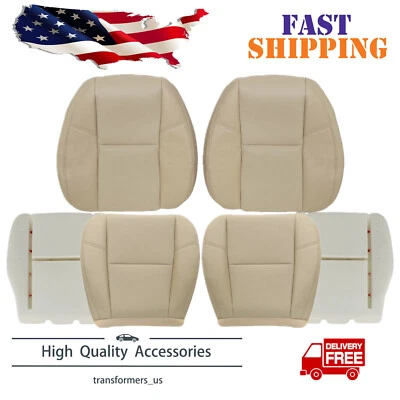 Front Bottom Upper perforated Seat Cover 2009-2014 For Cadillac Escalade Tan - Image 1 of 2