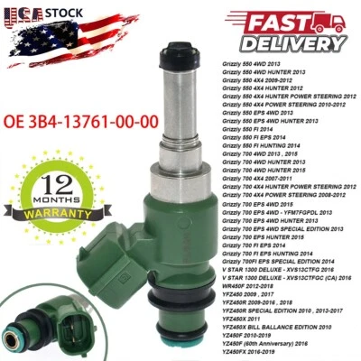 1x 3B4-13761-00-00 Fuel Injector For 2009-2021 Yamaha YFZ450R WR450F YZ450F ATV - Image 1 of 4