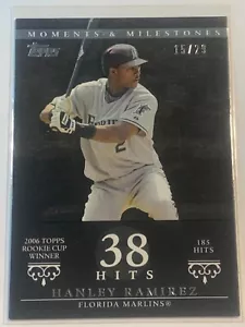 HANLEY RAMIREZ 2007 Topps Moments & Milestones Black #72-38 SN15 - Picture 1 of 2