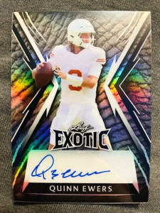 2023 Leaf Exotic Quinn Ewers Rookie RC Auto Autograph Elephant /10 Mint Rare
