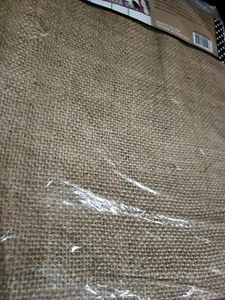 Craft Bin Lot 6 12"x12" Burlap Fabric Sheet 100% Jute  USA 2 Sewn Layers - Picture 1 of 4