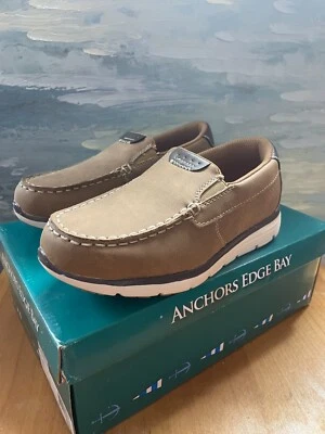 Anchors Edge Bay Alan 11-7 Tan Slip On Loafers Big Boy Size 1M - Image 1 of 4