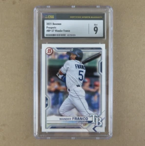 WANDER FRANCO CSG/CGC Graded 9 MINT 2021 Bowman Prospects #BP-57 - Picture 1 of 2