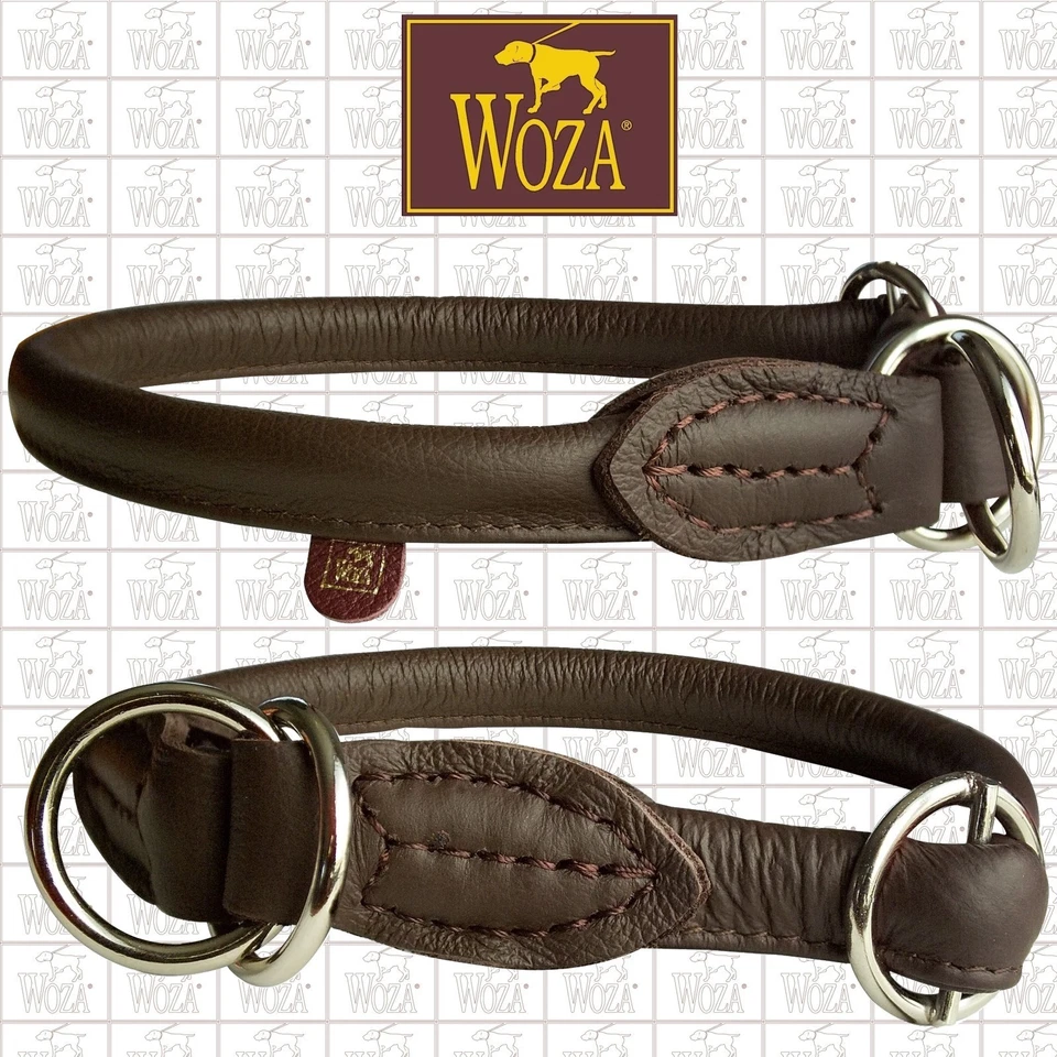 WOZA Premium Würger Stopper Vollleder Lederhalsband Rindnappa Choke Collar W5668